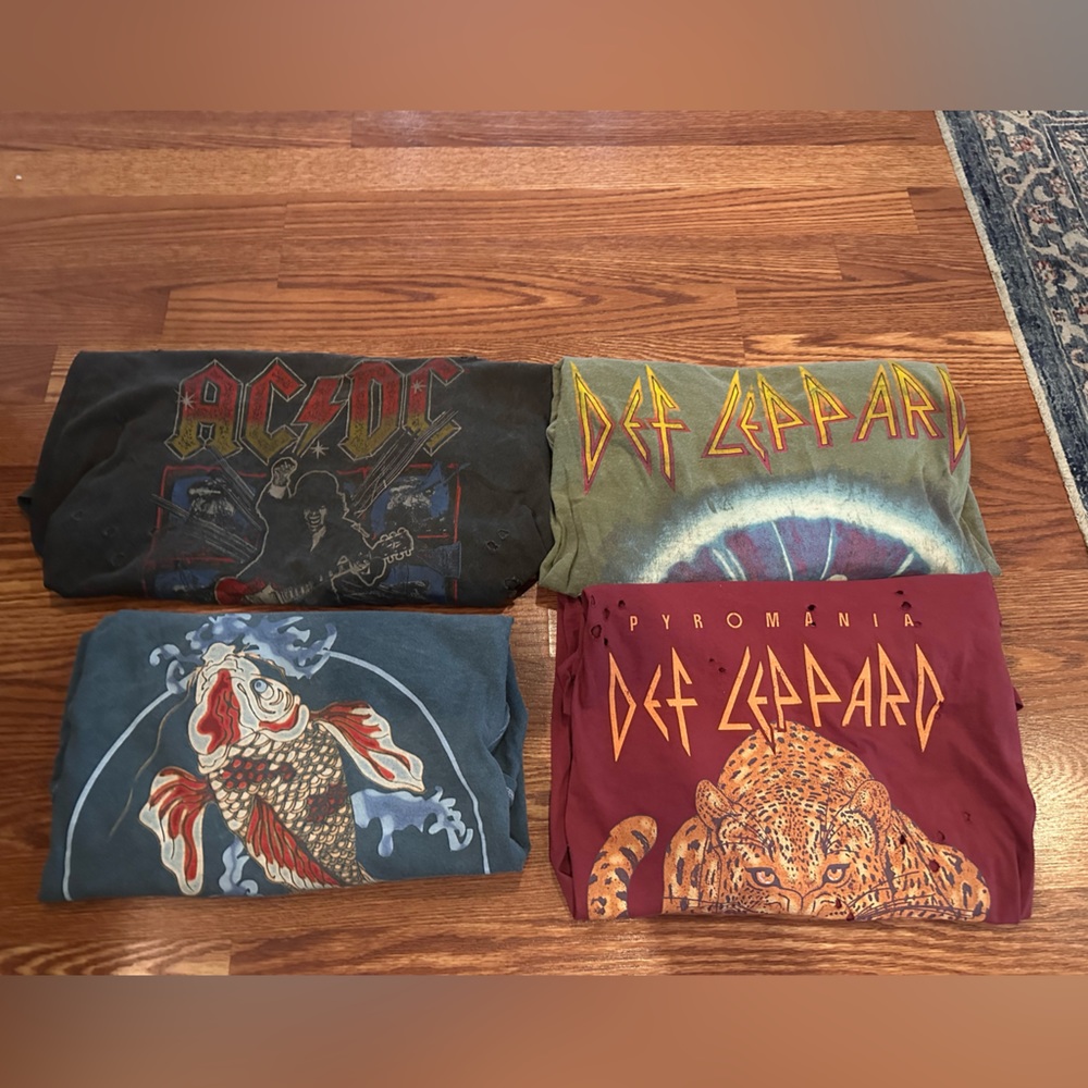 LOT of FOUR Urban Outfitters Band Tees